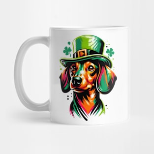 Dachshund Dog Joins Saint Patrick's Day Festivities Mug